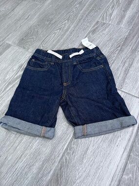 GAP Dark Blue Denim Roll-Cuff Kids Shorts